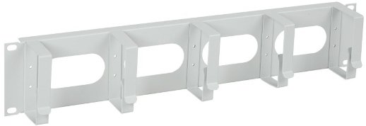 Кабельный органайзер металлический с крышкой ITK CO35-2M5RM, 2U, 5 колец (серый)