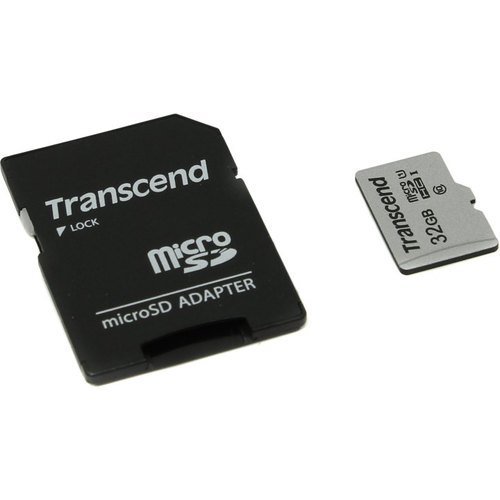 Карта памяти microSDXC, 32 ГБ, Class 10 TRANSCEND TS32GUSD300S-A