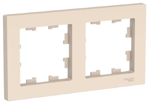 Рамка 2-местная AtlasDesign, универсальная, бежевый (ATN000202)