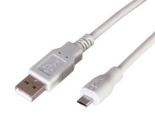 Кабель USB (шт. micro USB - шт. USB A) 1.8 метра, серый REXANT (18-1164)
