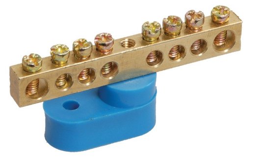 Шина на одном угловом изоляторе IEK Шина N "ноль" ШНИ-6х9-8-У1-С (YNN10-69-8C1-K07)