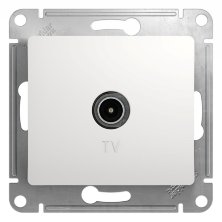 Розетка TV антенна коннектор Glossa, белый (GSL000193)