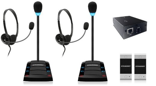 Устройство переговорное клиент-кассир, дуплексное, с записью переговоров STELBERRY SX-402/2