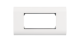 Настенная лицевая панель под 2 вставки типа Mosaic 45х45мм NIKOMAX NMC-PL2PM-WT