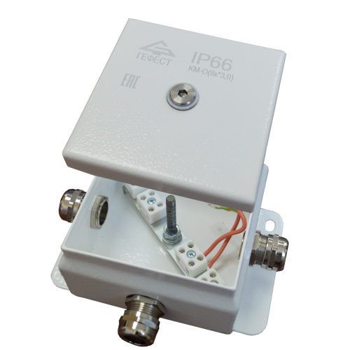 Коробка монтажная огнестойкая Гефест КМ-О (8к)-IP66 0808, 4 ввода