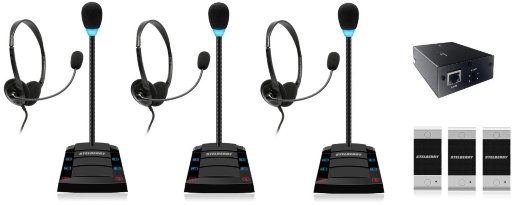 Устройство переговорное клиент-кассир, дуплексное, с записью переговоров STELBERRY SX-402/3