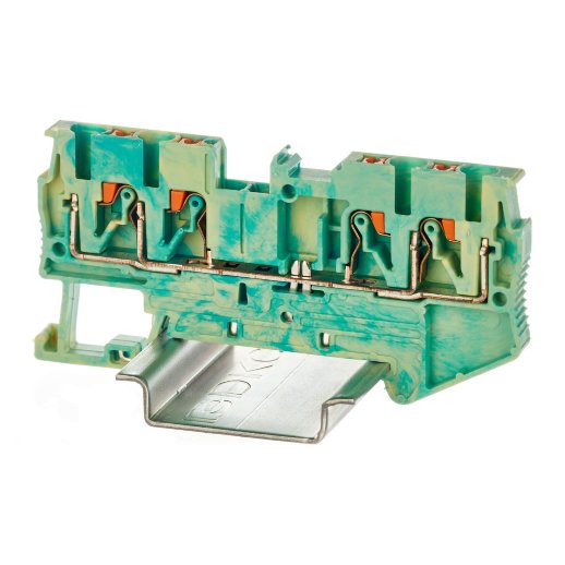 Клемма заземления, 4 точки подключения, 2.5 кв.мм (VPR-2.5-QUATTRO-PE)