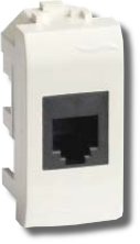 Розетка RJ-12 Brava 1 модуль белая (76120B)