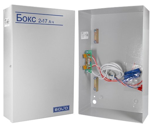 Бокс для аккумуляторов Болид Бокс-24 исп.0 (Бокс-24/17М5) (Бокс 2х17Ач-24В)