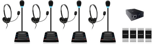 Устройство переговорное клиент-кассир, дуплексное, с записью переговоров STELBERRY SX-402/4