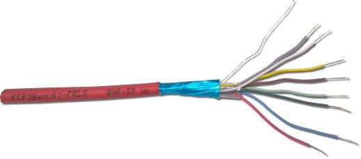 Кабель для систем ОПС и СОУЭ огнестойкий, с низким дымо и газовыделением Паритет КСРЭВнг(А)-FRLS 8х0,5 (0,2 кв мм)