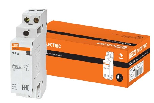 Контактор модульный TDM ЕLECTRIC КМ 63/2-25 1НО,1НЗ (SQ0213-0007)