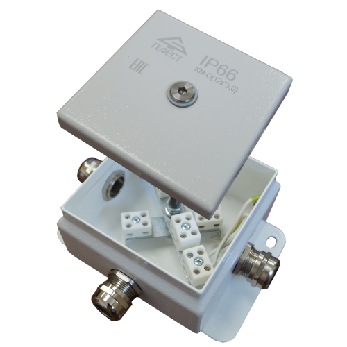 Коробка монтажная огнестойкая Гефест КМ-О (14к)-IP66 1010, 4 ввода