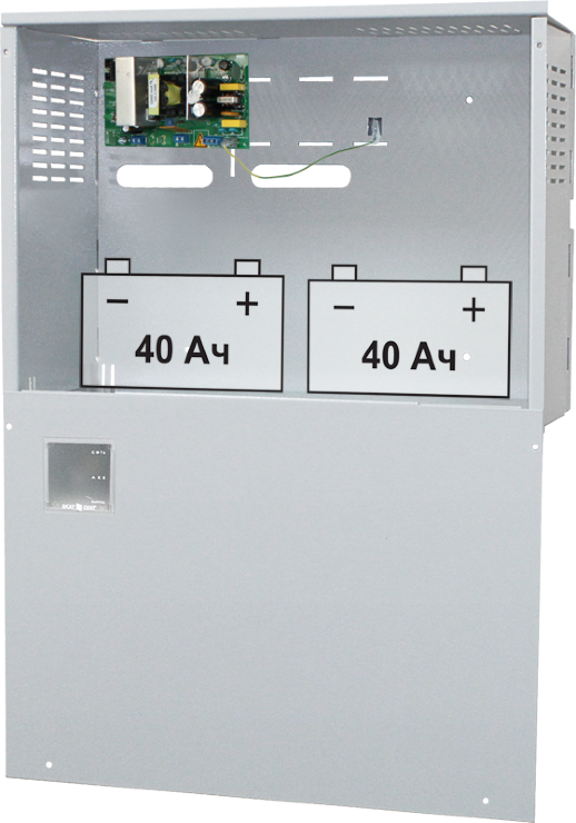 Источник вторичного электропитания резервированный Бастион СКАТ-1200У исп. 5000 (СКАТ ИБП-12/6,5-2x40) (98)