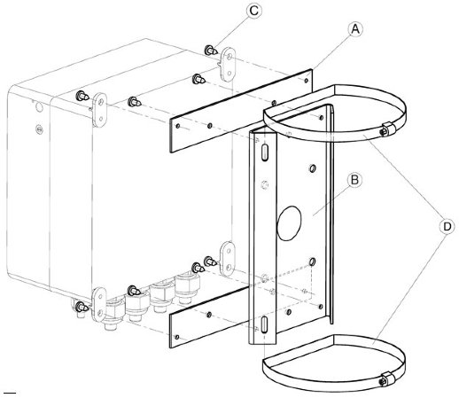 Кронштейн крепления на опору Тахион КС-1-02