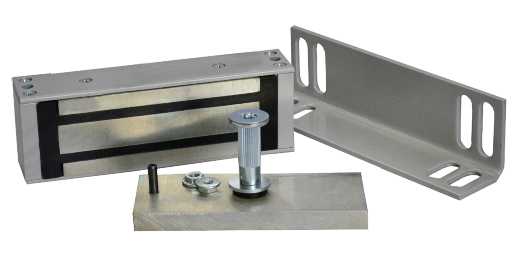 Замок электромагнитный Олевс М1-300 с уголком (серый)