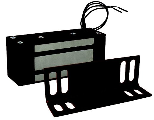 Замок электромагнитный Олевс М1-150 с уголком (черный)