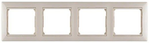 Рамка Valena 4 поста, слоновая кость (774354)